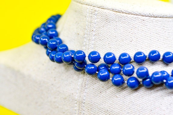 Blue tone,womens, beaded, long, fashion,necklace,… - image 4