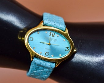 Joan Rivers, Gold and Blue Tone, Womens Fashion Wrist Watch  display picture 3