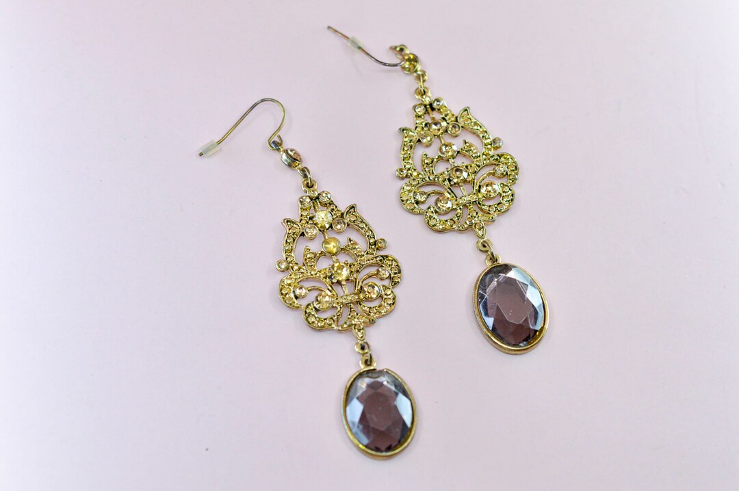 Crystal Copper Alloy Gold Tone Earrings For Women Dainty Everyday Sparkle Perfect Gift main image 1