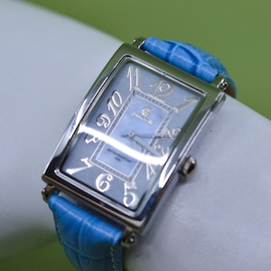 Pastorellu , steel tone with blue braacelet, womens , fashion watch