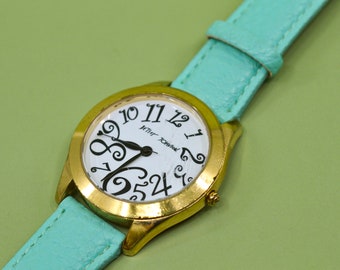 Betsey Johnson Gold-tone Watch with Blue Dial and Crystal Accents m_68bdc6c09f034c15fa62b01f.jpg main image 4