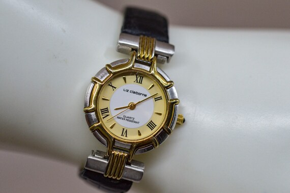 Liz Claiborne Silver and Gold Tone Womens Vintage Wrist Watch Etsy Canada