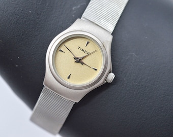 Timex, silver tone, womens watch on adjustable bracelet