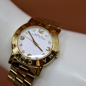 Marc by Marc Jacob, gold tone , white dial, quartz , fashion watch