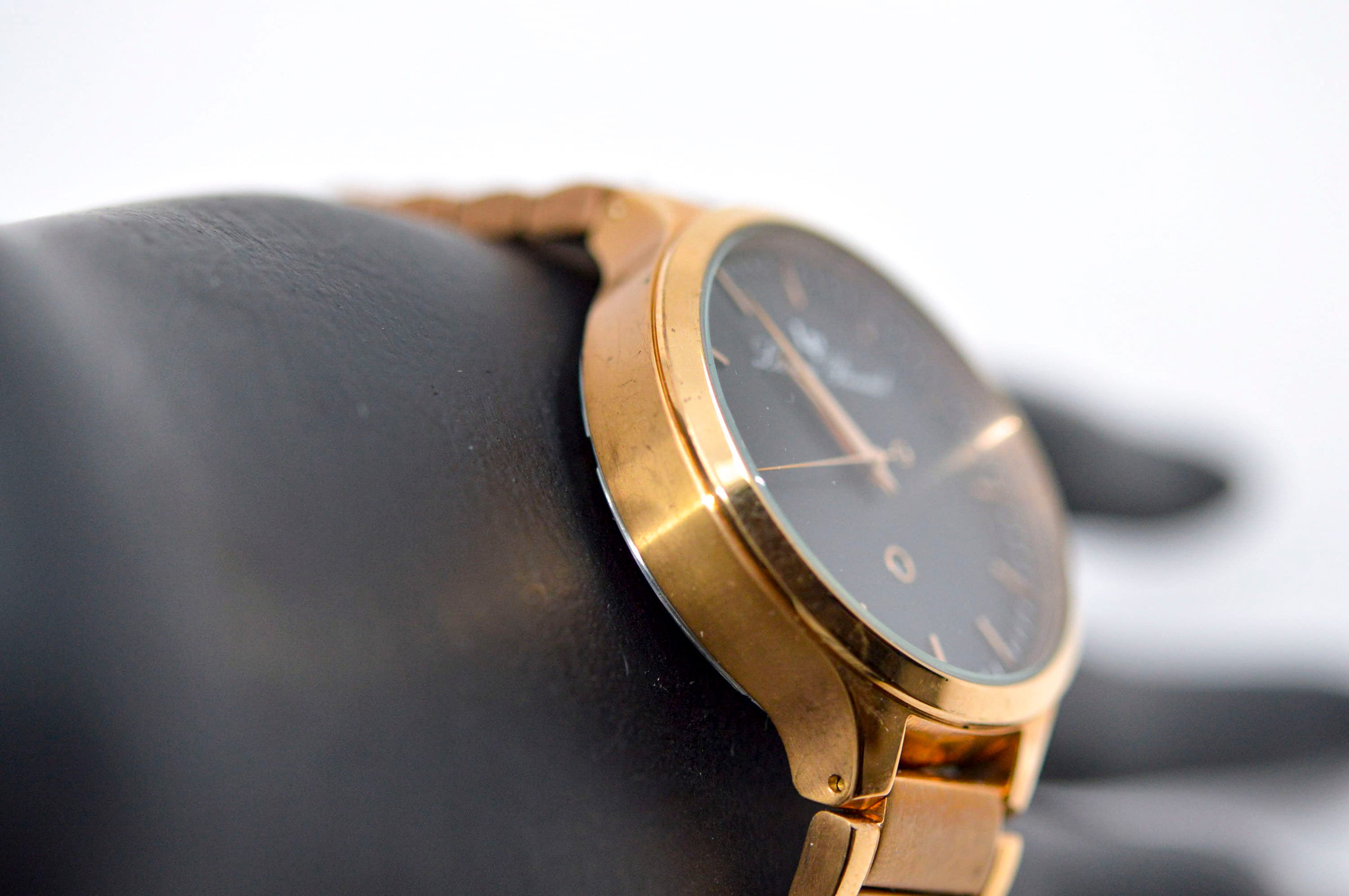 Lucien Piccard Mens Watch 42mm Black Dial Rose Gold Tone Date New Battery LUCIEN PICCARD GENUINE WATCH BRAND NEW main image 2