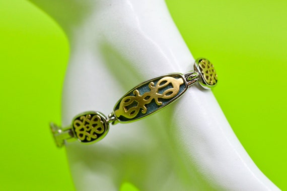 Silver and gold tone , womens, fashion bracelet - image 4
