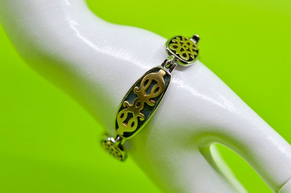 Silver and gold tone , womens, fashion bracelet - image 7