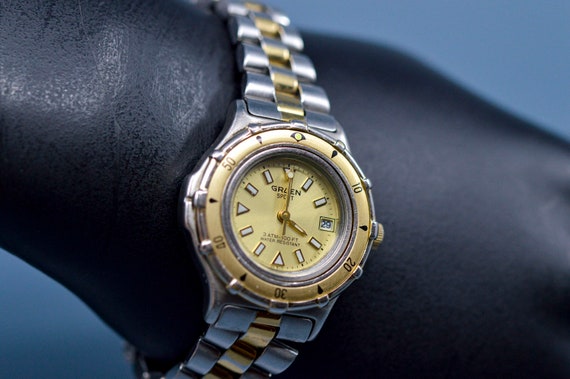 Gruen Sport Two Tone Gold and Silver Tone Womens Sports Wrist Watch Etsy UK