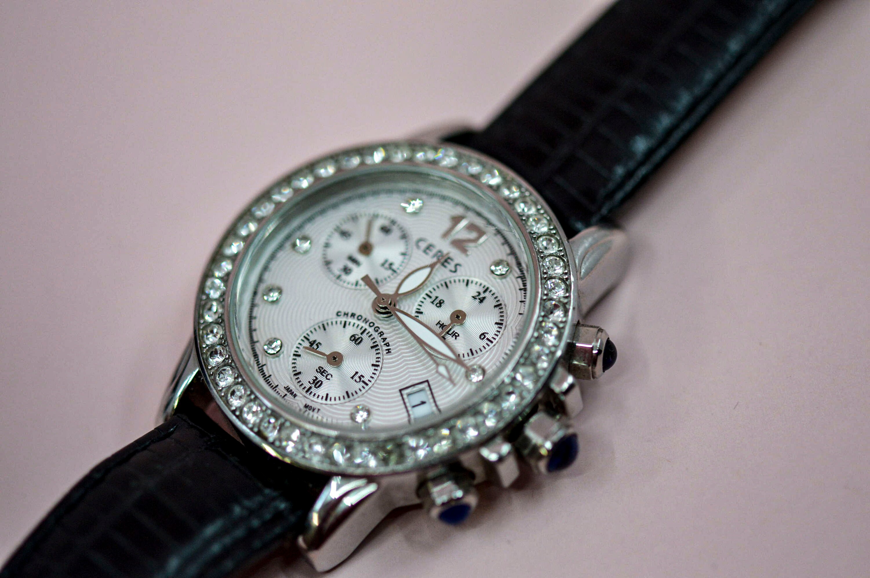 New Womens CERES Silver Panther Swarovski Crystal Watch Peugeot Women main image 2