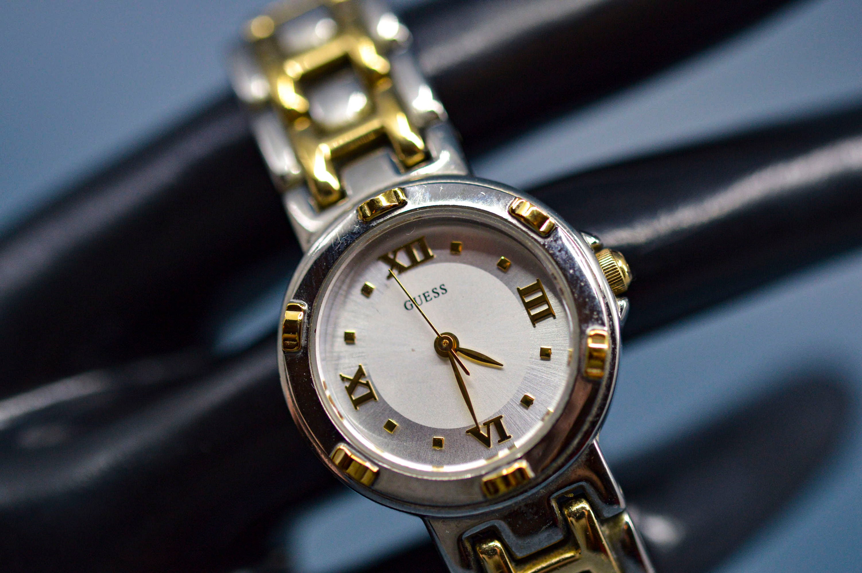 Guess, Silver and Gold Tone, Womens Fashion Watch - Etsy