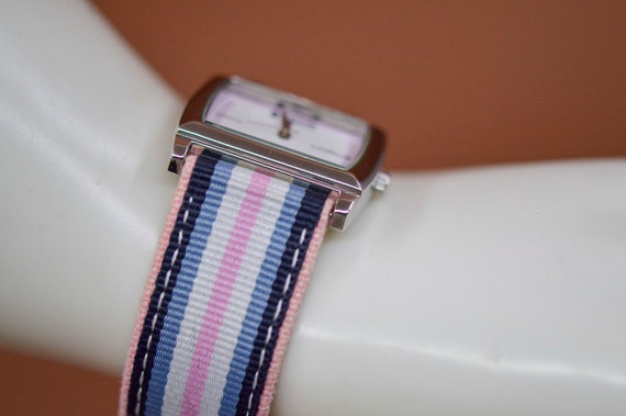 Lorus, silver tone, blue and pink tone, womens br… - image 3