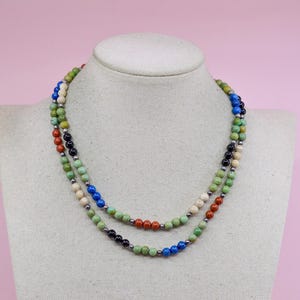 Multi tone beads, women&#39;s beaded necklace