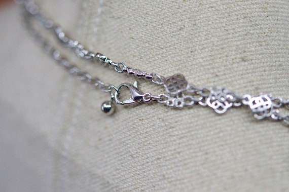 Silver tone, womens fashion , long necklace, 36 i… - image 5