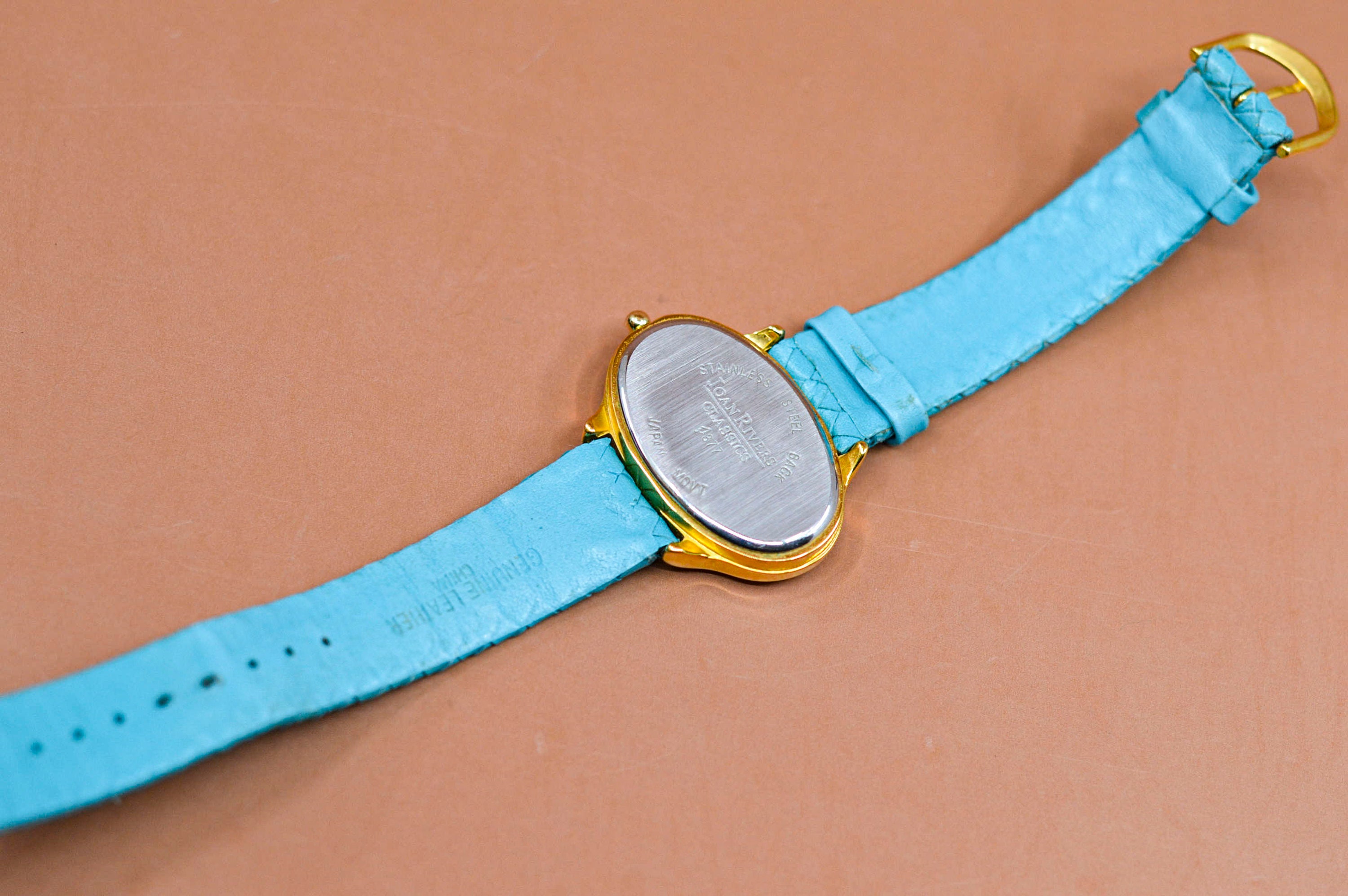 Joan Rivers, Gold and Blue Tone, Womens Fashion Wrist Watch  display picture 3