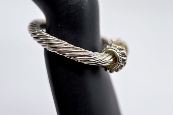 Silver and gold tone, womens, fashion cuff bracel… - image 3