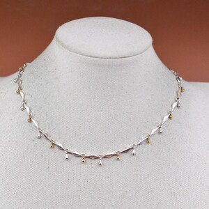 Silver and gold tone, women&#39;s fashion necklace