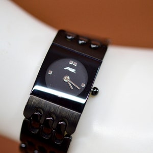 AZ II , black tone, womens fashion wrist watch