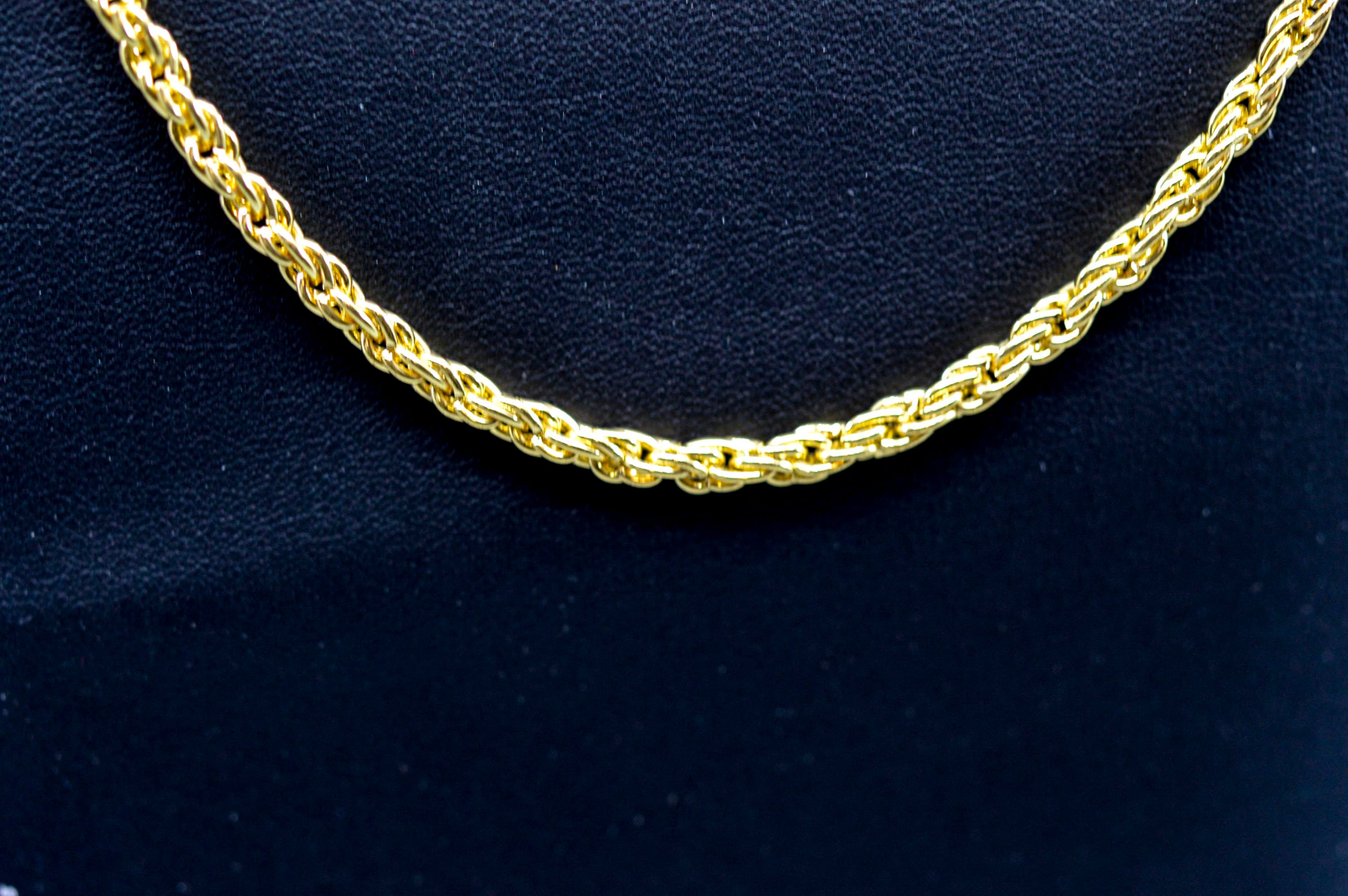 Gold Tone, Rope , Chain , Fashion Necklace, 18 KGP, 25 Inches - Etsy