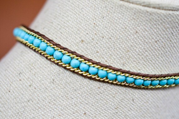 Blue tone beads, womens, fashion necklace, belt, … - image 3
