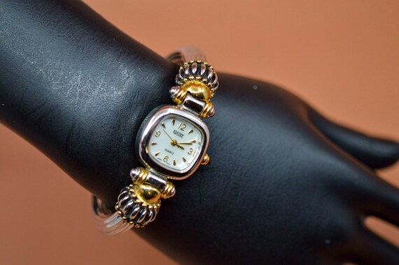 Kristine, Silver and Gold Tone,womens, Fashion Cuff Watch - Etsy display picture 3