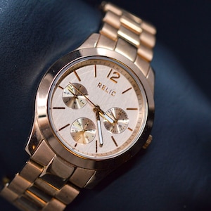 Relic Rose Gold Tone Womens Fashion Watch Etsy UK