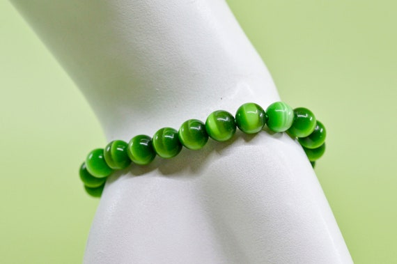 Green tone, womens, fashion, beaded, stretch brac… - image 3