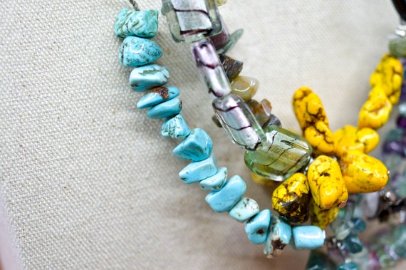 Mixed materials, multi color,beaded, chunky fashi… - image 4