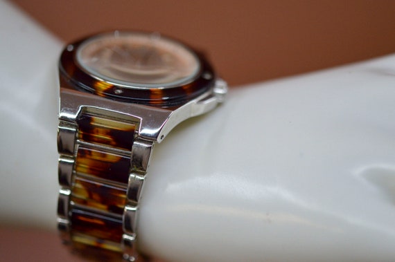 Chico's silver and brown tone, large womens wrist… - image 4