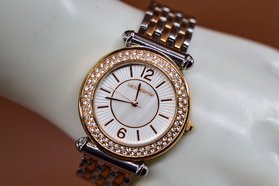 Liz Claiborne Gold and Silver Tone Womens Fashion Watch Etsy UK