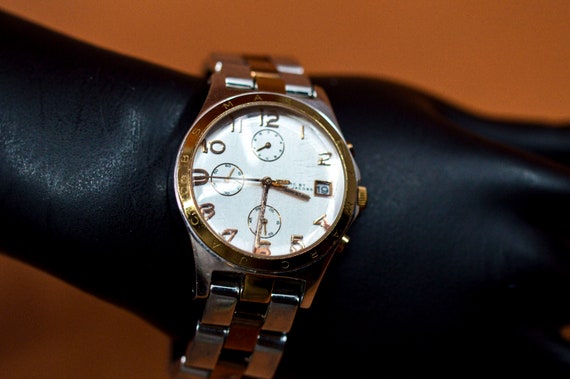 Marc jacobs two tone watch sale