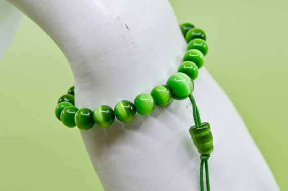 Green tone, womens, fashion, beaded, stretch brac… - image 1