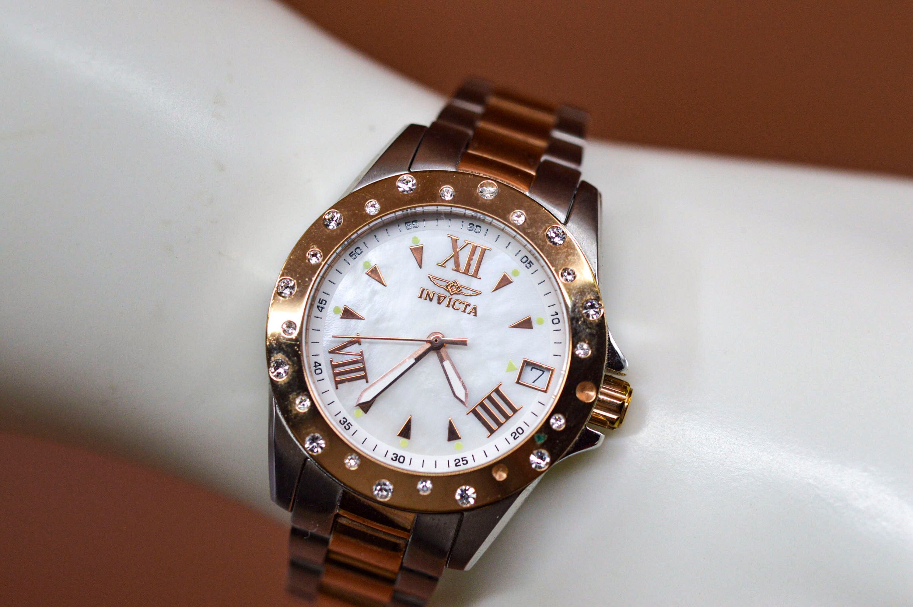 Invicta, Rose Gold and Silver Tone, Two Tone, Womens, Sports 