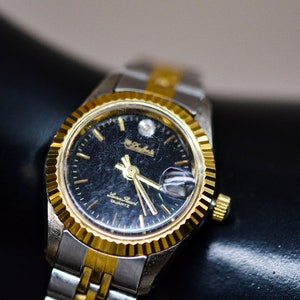 DuFonte, two tone, silver and gold tone, womens, quartz wrist watch