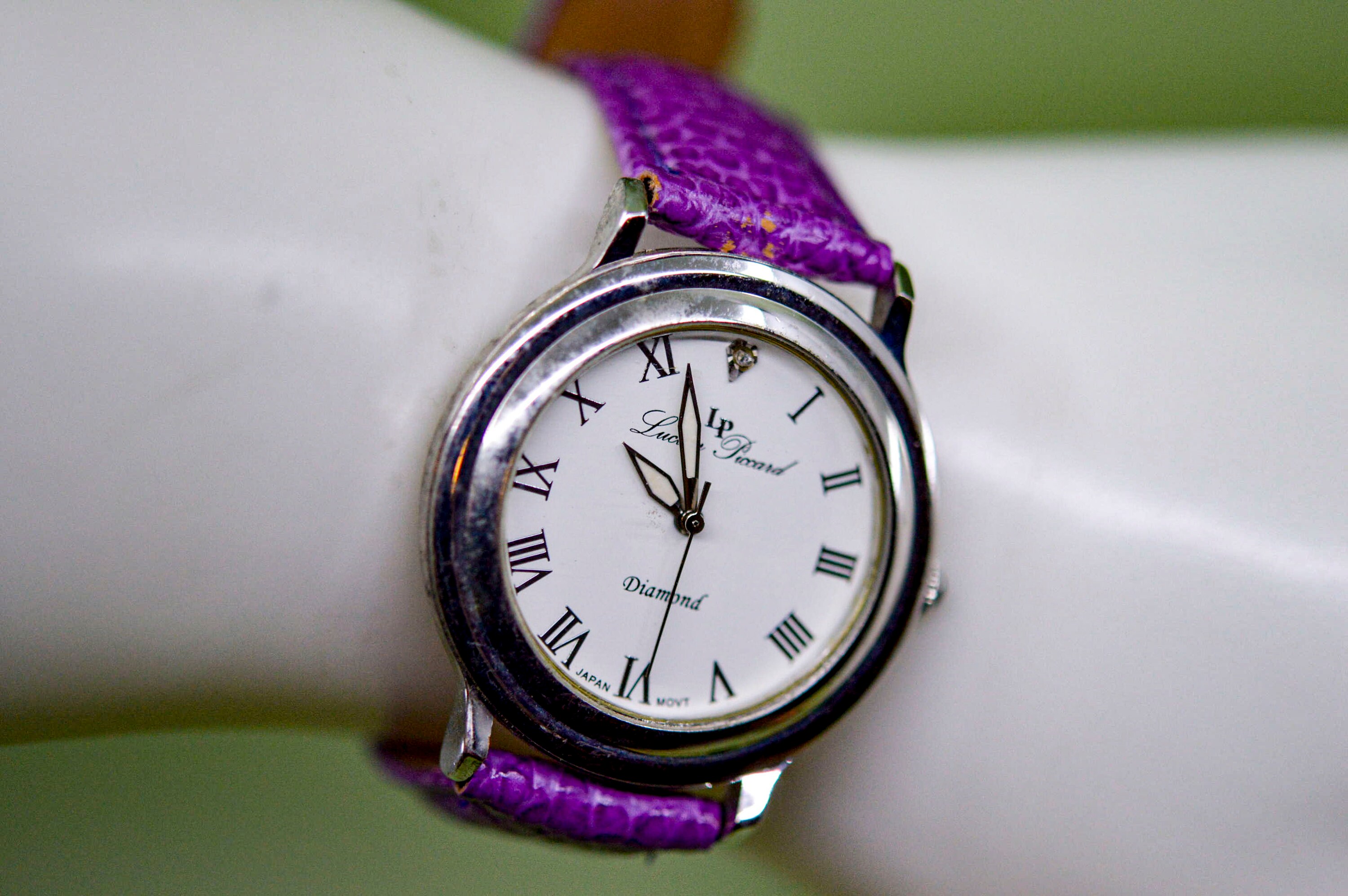 Lucien Piccard, Silver Tone, Purple Tone Bracelet, Women