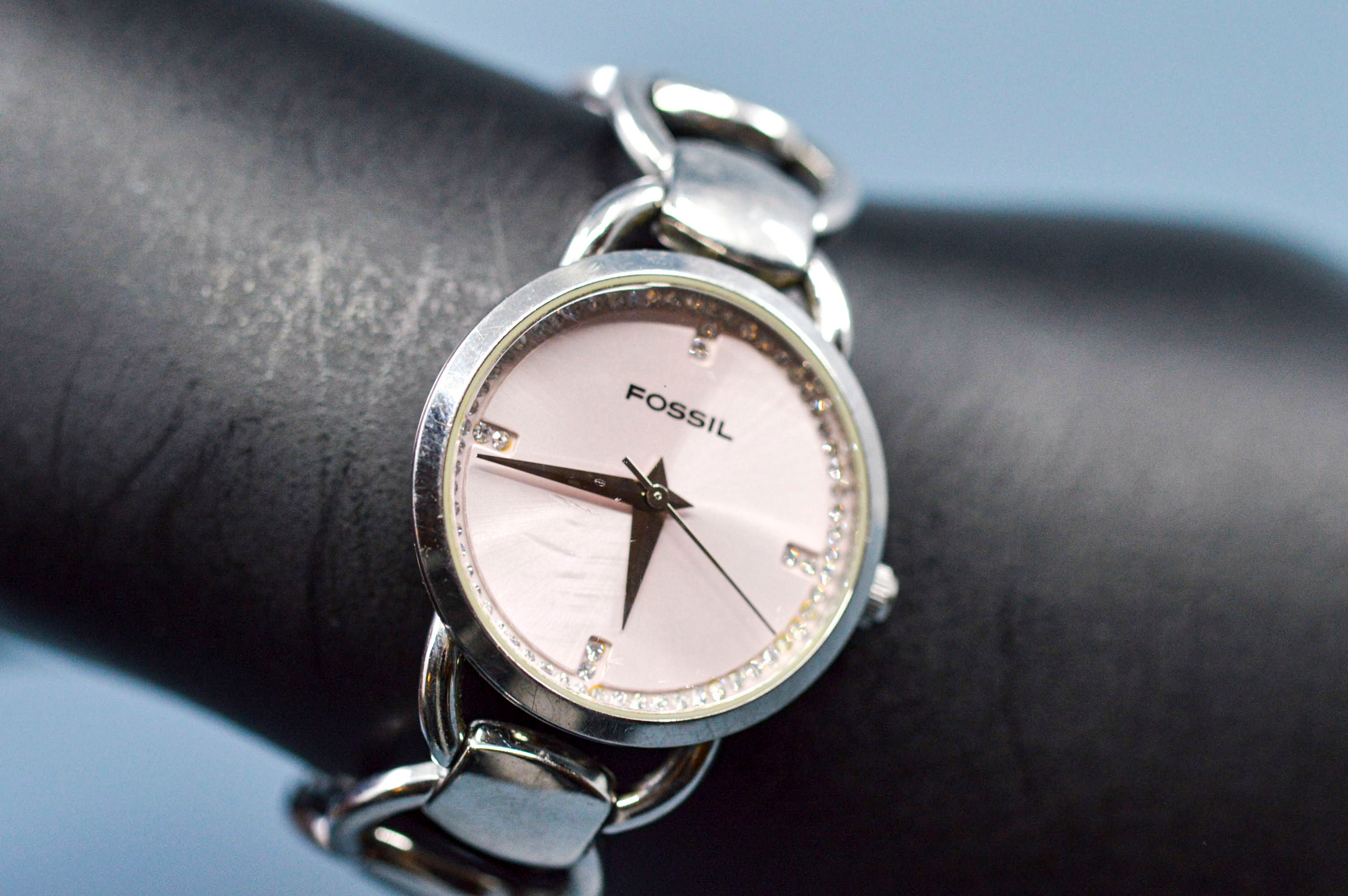 FOSSIL Star Master レディース腕時計　アンティーク Fossil Jacqueline マザーオブパール ブルーダイヤル シルバー