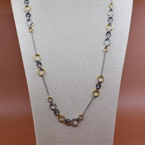 Gold and silver tone, women&#39;s fashion necklace