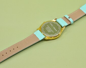 Betsy Johnson , Gold Tone With White Dial ,blue Bracelet  display picture 3