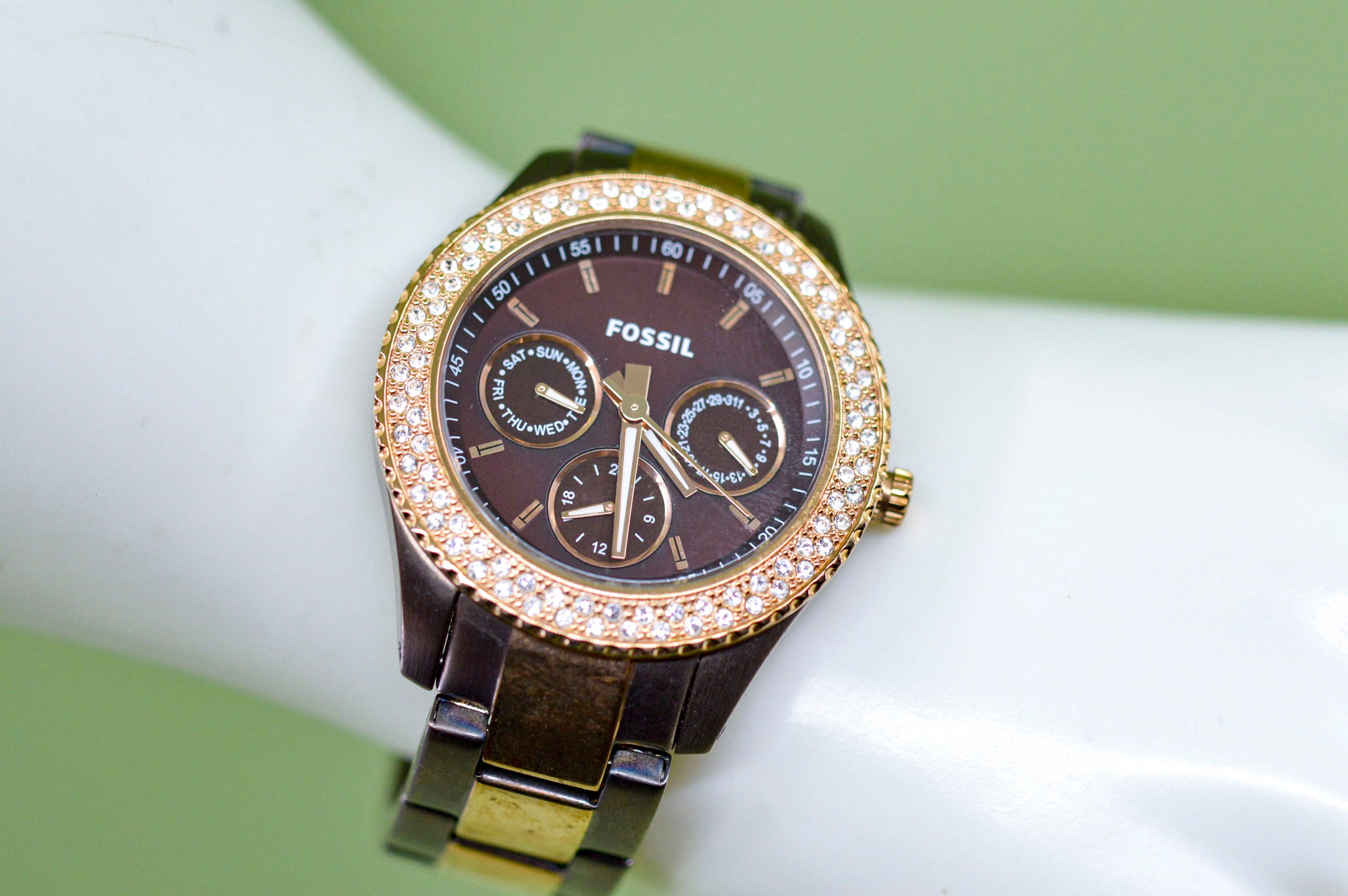 Fossil Brown & Gold Analog Ladies Watch Fossil Women main image 3
