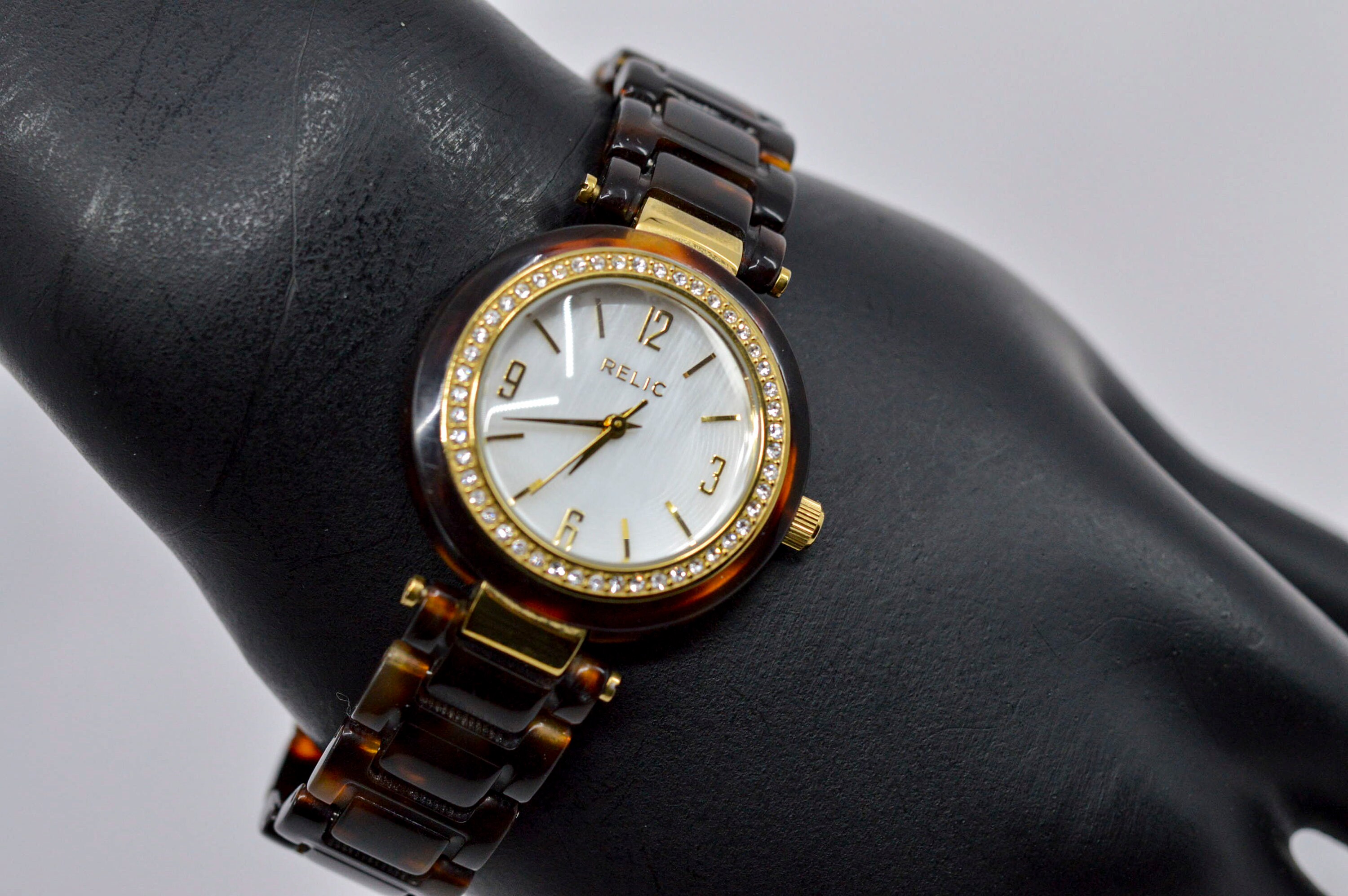Fossil, Brown Tone With Crystals, Womens, Fashion Watch - Etsy