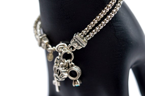 Silver tone, womens, fashion , charm bracelet - image 4