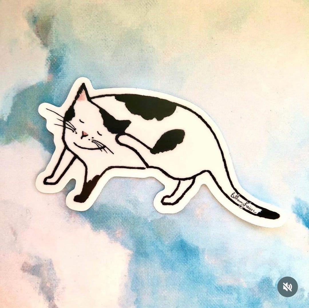 Cat Sticker - Etsy