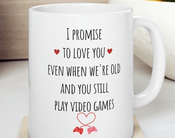 Video Game Lover Coffee Mug, Gift for Husband, Valentine's Day Gift, Anniversary Gift, Gift for Boyfriend, Funny Gift From Wife, Valentine
