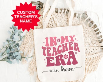 Swifite Tote Bag, In My Teacher Era Canvas Tote Bag, Teacher Gifts, Back to School Tote Bags, First 2nd 3rd Grade Teacher Appreciation Gifts