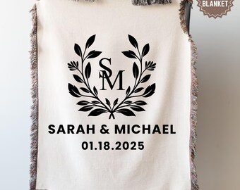 Wedding Gifts Blanket Cotton Anniversary Throw Couples Wedding Gift for Newlyweds Blanket for Wedding Gift for Couples Blanket Wedding Throw