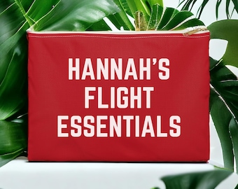 Flight Essentials Bag Airplane Stuff Bag Flight Travel Kit Flight Attendant Gifts Airplane Travel Bag Travel Accessory Pouch Travel Gift Bag