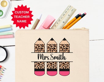 Personalized Teacher Bag, Teacher Survival Kit, Teacher Appreciation Gift, School Gift, Favorite Teacher Bag, Pencil Pouch, Back to School