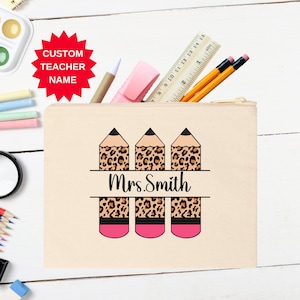 Personalized Teacher Bag, Teacher Survival Kit, Teacher Appreciation Gift, School Gift, Favorite Teacher Bag, Pencil Pouch, Back to School