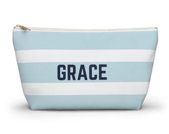 Borsa per accessori nautici personalizzata Borsa da viaggio personalizzata blu, regalo di viaggio per ragazze, borsa da spiaggia Borsa per trucco personalizzata Regali da damigella d'onore Borsa cosmetica