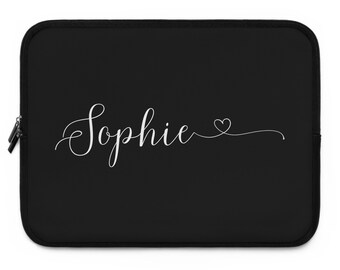 Custom Name Laptop Sleeve, Personalized MacBook Air Case, Monogram Laptop Bag, Macbook Pro 13 Case, Christmas Gift, Coworker Gift for Office