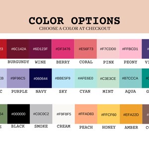 a color chart of different shades of colors